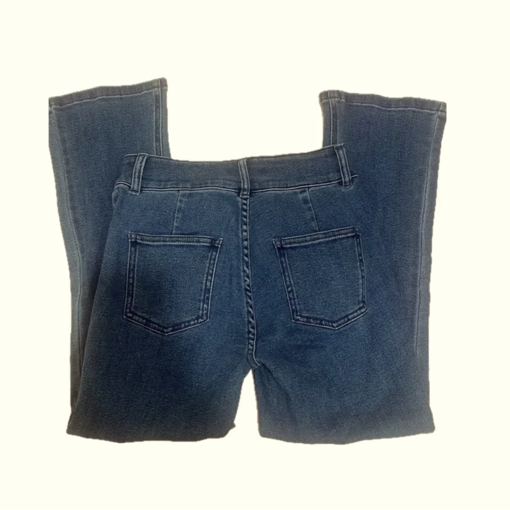 Generation Love Amirah High‎ Waist Sailor Button Front Crop Bootcut Jeans Sz 26